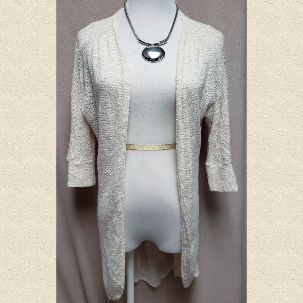 Blu Planet Cream Cardigan